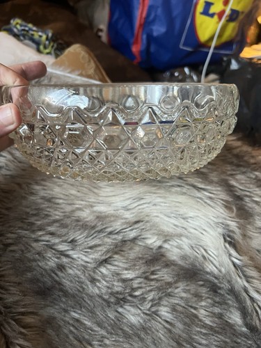 Vintage cut glass bowl - vintage,
