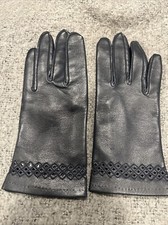 Debenhams VTG Vinyl Ladies Blue Winter Gloves. 7.5. MR22981