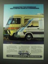 1984 Winnebago LeSharo Motor Home Ad - Never Guess