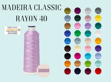 Madeira Classic Viscose Rayon 40 Machine Embroidery Thread 5000m Cone