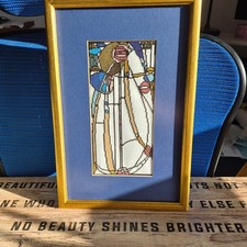 Framed cross stitch - framed,