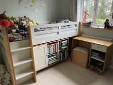 Feather and Black Cabin Bed