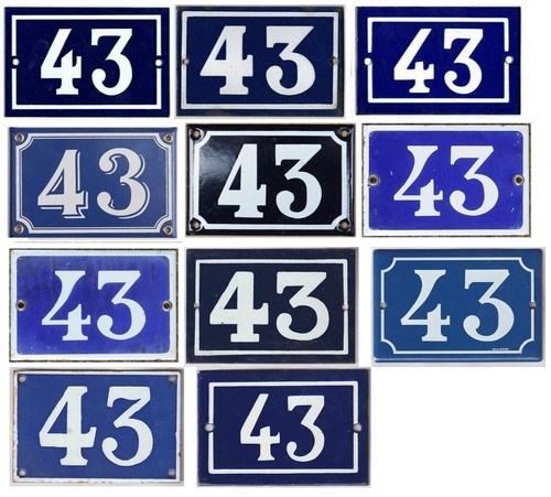 Old blue french - old, number