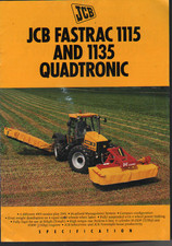 JCB Fastrac 1115 and 1135 Quadtronic Tractors Brochure Leaflet