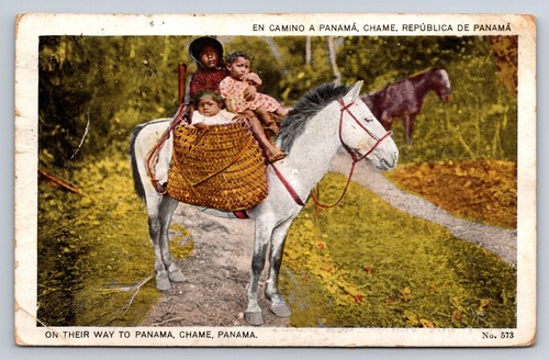 Panama chame postcard c1910 - postcard,