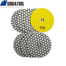 7pcs Dry Diamond Polishing Pads Set 100mm for Stone Granite Marble Grit 100