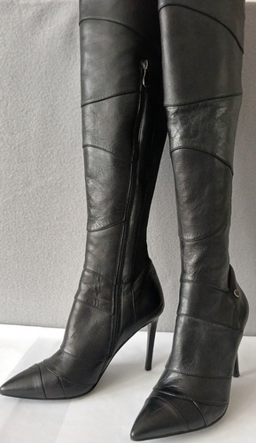 Moda pelle black leather - pelle,