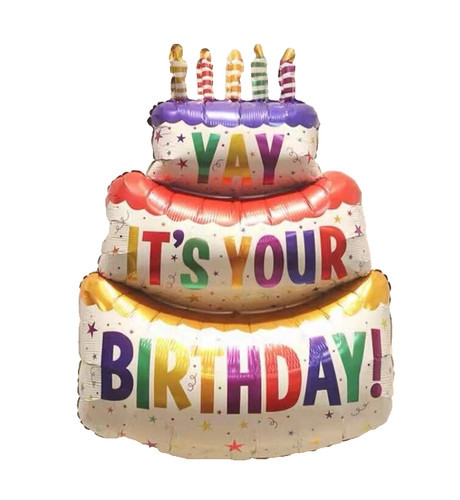 Happy birthday cake balloon - happy,