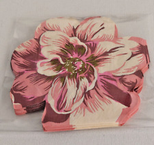 10 SHAPED NAPKINS PINK FLOWERS  DINING BIRTHDAYS PARTY DOILEYS DECOUPAGE