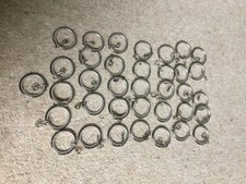 36 Stainless Steel Round Curtain Rings - New