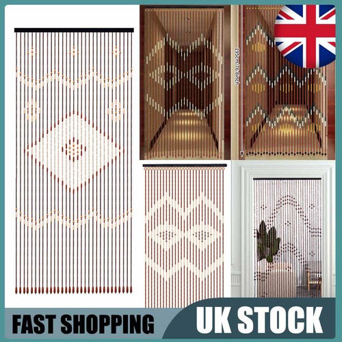 Wood beaded bamboo - wood, door
