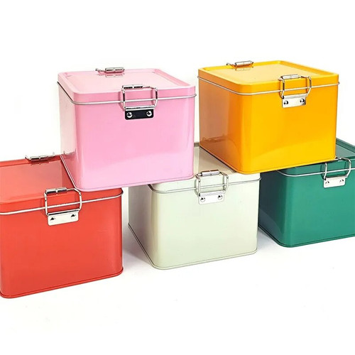 Metal storage tin - storage,