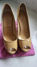 Womens Jimmy Choo patent peep