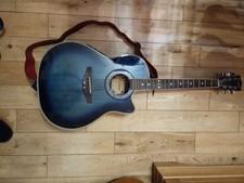 Westfield SR-383 roundback electro acoustic blue burst