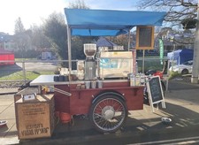 Mobile coffee cart bike with - mobile, bike,