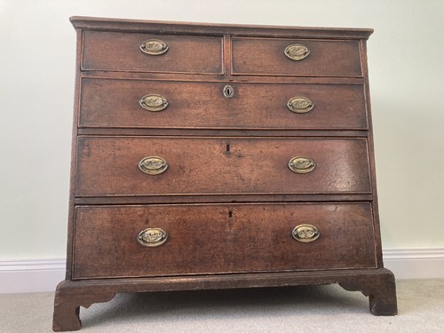 Antique georgian oak chest - georgian, of