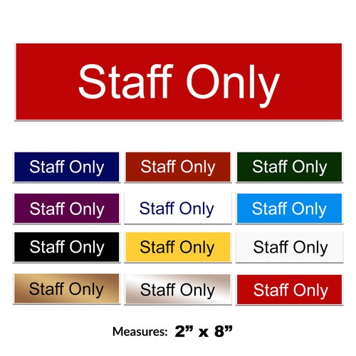 Staff only engraved - only,