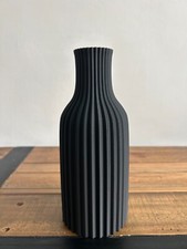 3D Printed Vase Tall Ribbed Flower Vase - Dried Flower Vase - Ornamental Vase