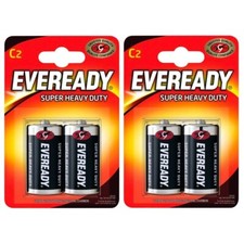 4 x EVEREADY C Super Heavy