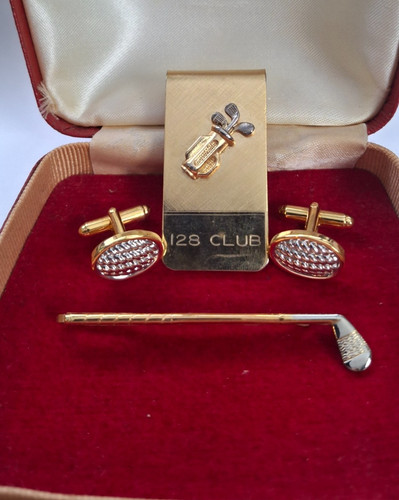 Golf men cufflinks tie pin - cufflinks,