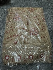 unstitched salwar kameez wedding Beigh With Red Contrast