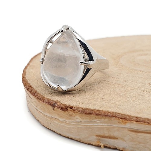 Ring teardrop crystal natural - teardrop,