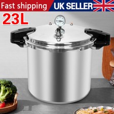 23L Large Pressure Canner Cooker commercial Kitchen Cookware Gauge Release Valve