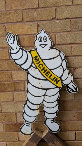 Michelin man enamel - enamel, sign