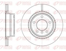 2x Brake disc Rear Axle Vented