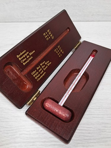 Vintage wine thermometer red - thermometer,