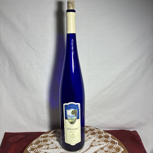 Cobalt blue wine bottle - cobalt,