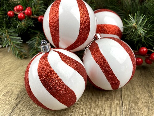 Candy cane christmas baubles - cane,