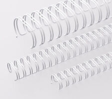 100 7/16" 11.1mm 3:1 White Binding Wires for Wire Binder Machines