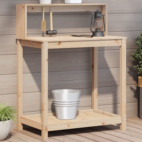 Potting table with shelves - table,