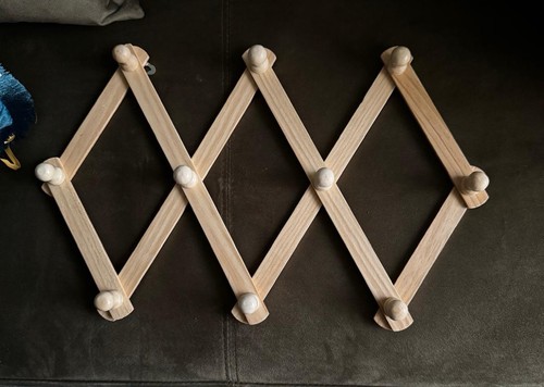 Shelf coat rack - scarf, wood