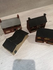 Model Railway Plastic Buildings Shops And House Plus Shed Used