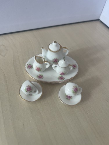 Miniature porcelain tea set - miniature,