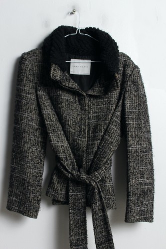 Zara womens boucle pea - pea, coat