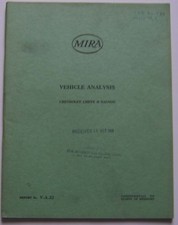 Chevrolet Chevy II 1962 MIRA Confidential Test Report No. VA.22