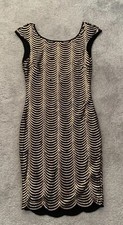 lipsy dress size 8 gold sequence 