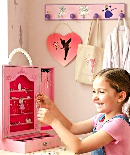 Pink fairy jewellery box - fairy,