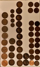 24 one pennies & 20 half