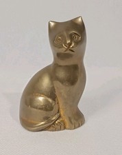 Vintage Brass Sitting Cat