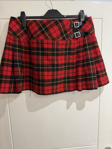 Ladies kilt red check - , waist