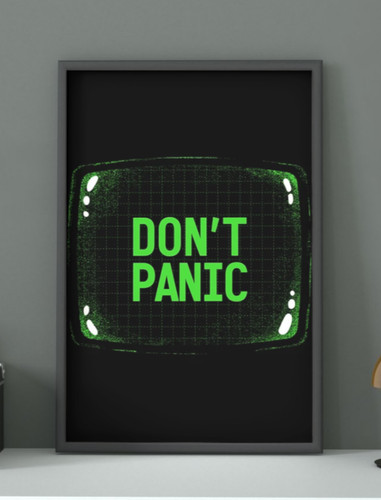 Dont panic unframed wall - ,