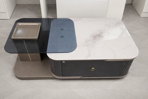 Marble effect coffee table - effect,