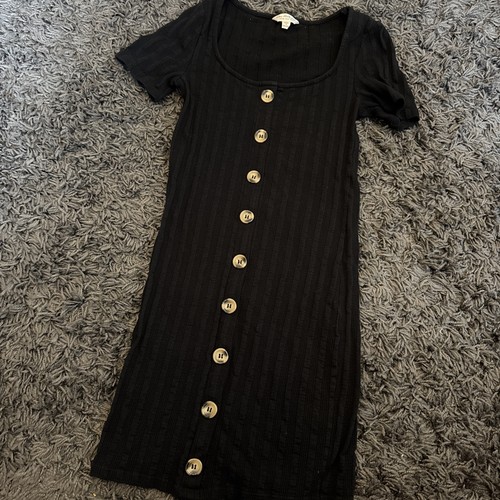 Ladies black bodycon dress - black,