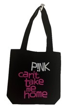 P!NK PINK Alecia Moore Tote Bag Can't take me home 16"x16" Official Black NEW
