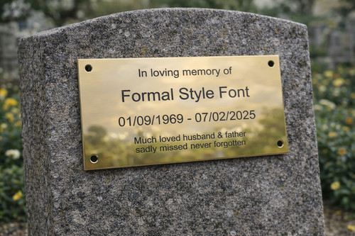 Personalised brass memorial - personalised,