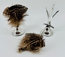 Pair Antique Silver Menu